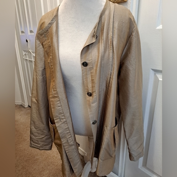 FLAX 100% Silk Tunic/Jacket  Size M - Picture 8 of 9